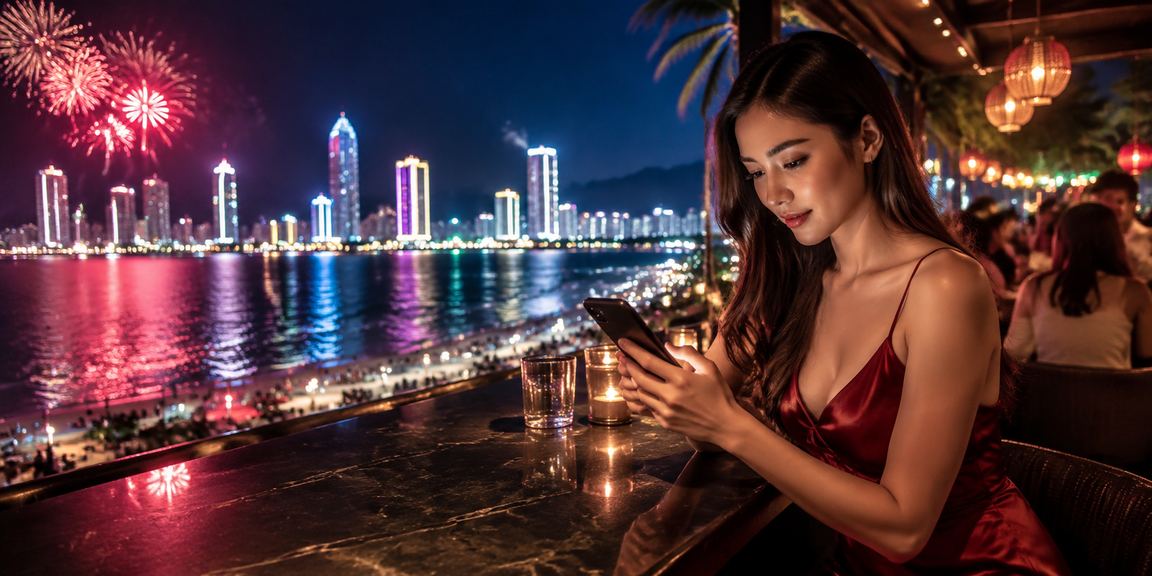 Người dùng Vũng Tàu đặt cược thể thao và xem kèo bóng đá qua điện thoại bên ly cà phê